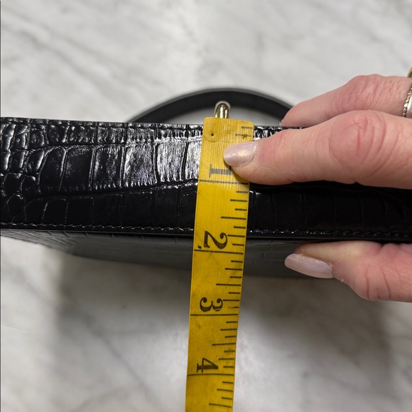 Anine Bing Colette Black Croc Embossed Mini Bag - Picture 11 of 11